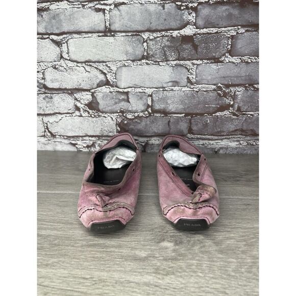 Prada Pink Suede Leather Moc Toe Driving Loafers Shoes Women Sz 38EU/7.5M US - Picture 4 of 16